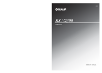 Yamaha RXV-2300 - Owners Manual